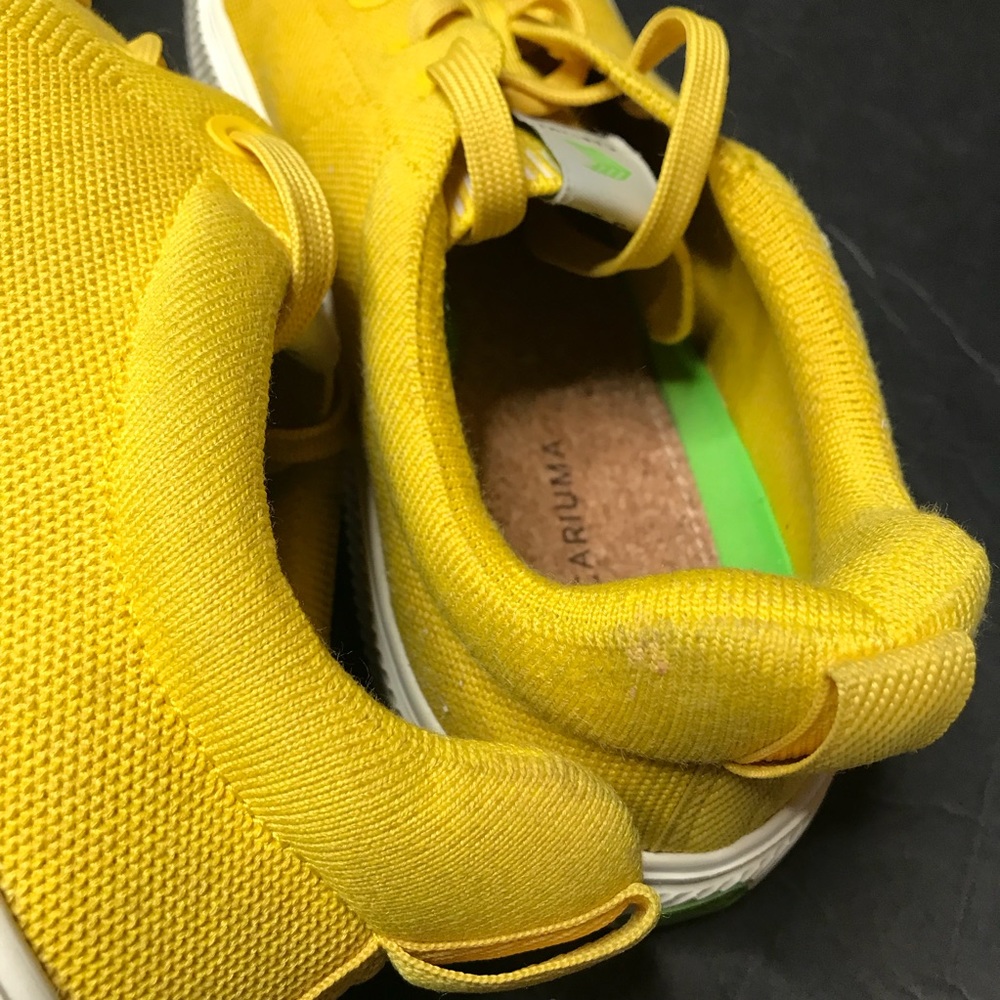CARIUMA Ibi Sun Yellow Low Knit Sneakers Unisex Size 10.5(men) and 12(women) - Picture 10 of 12